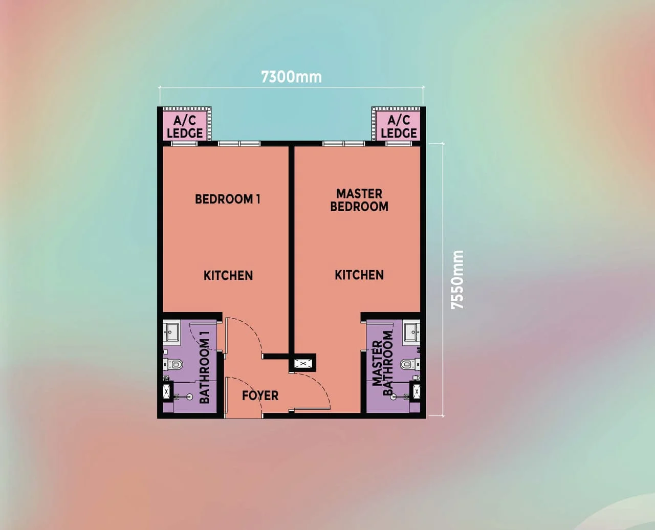 Axis Tower Type B Floorplan