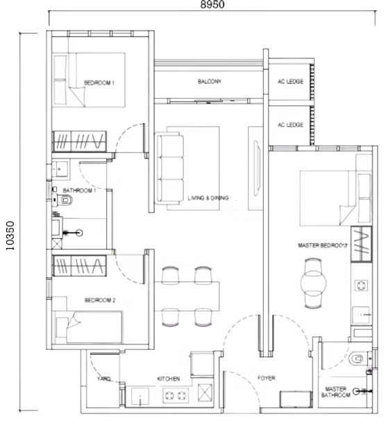 Brixton Tower Type F Floorplan